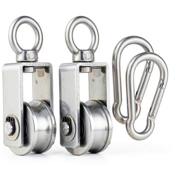 Cable Pulley Wheel KCNOFNC 34mm Stainless 2‑Pack Double Bearings-0
