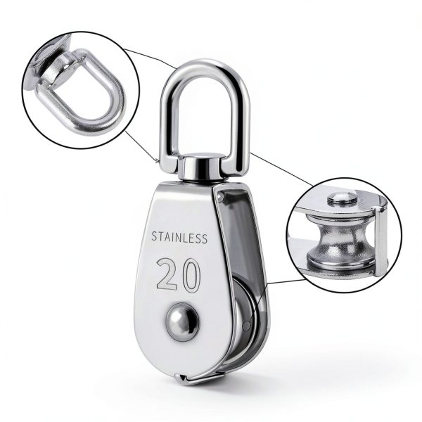 TooTaci Pulley System M20 Set 304 Stainless Steel with Nylon Rope-5