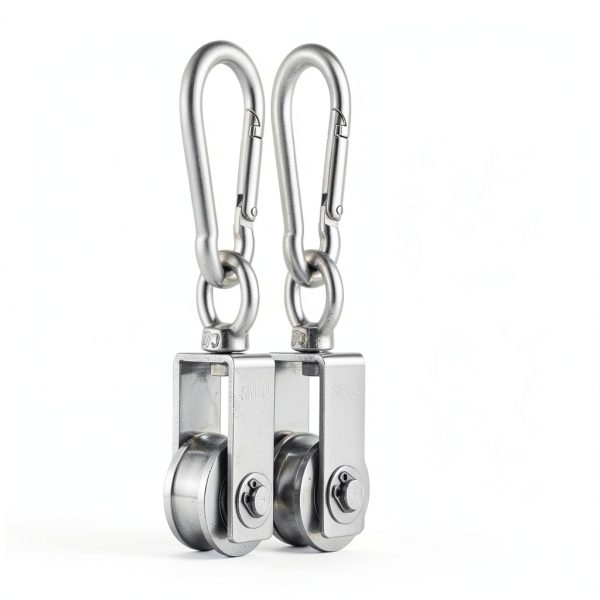 Cable Pulley Wheel KCNOFNC 34mm Stainless 2‑Pack Double Bearings-3