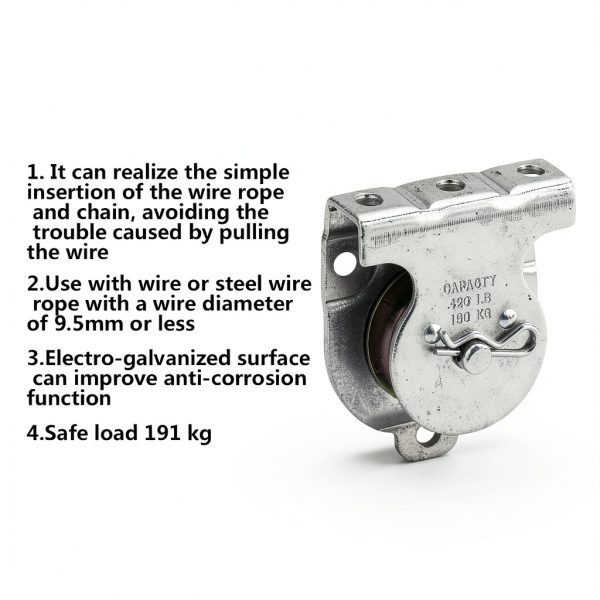 Ceiling Mount Pulley Leadrise Zinc 1-1/2" Single Pulley 2 Pack-3