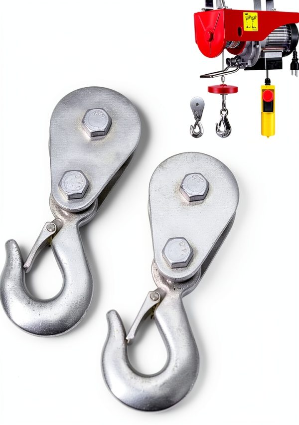 Pulley Hook 1 Ton Heavy Duty Snatch Block with Hook by Tylulikaty-0