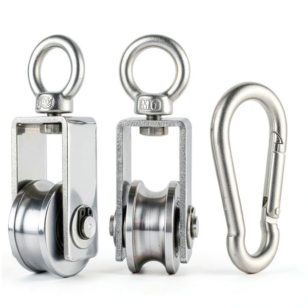 Cable Pulley Wheel KCNOFNC 34mm Stainless 2‑Pack Double Bearings-2